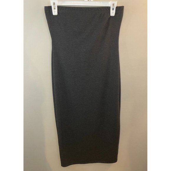 Basic Charcoal Grey Bandeau Midaxi Dress 8 - Picture 6 of 10
